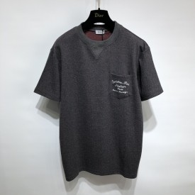 Christian Dior Atelier T-Shirt Black Wool and Cotton Jersey