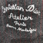 Christian Dior Atelier T-Shirt Black Wool and Cotton Jersey