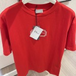 Christian Dior Couture Relaxed-Fit T-Shirt Red Organic Cotton Jersey