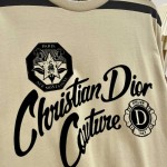 Christian Dior Couture Relaxed-Fit T-Shirt Beige Organic Cotton Jersey