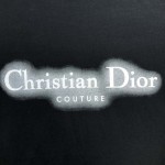 Christian Dior Couture T-Shirt Relaxed Fit Black Cotton Jersey