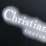 Christian Dior Couture T-Shirt Relaxed Fit Black Cotton Jersey