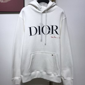 Dior Oversized DIOR AND JUDY BLAME Hooded Sweatshirt White