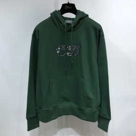 Dior and kenny Scharf Hooded Sweatshirt Green