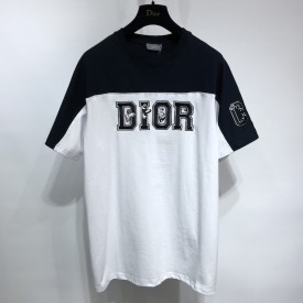 Oversized Dior and Kenny Scharf T shirt Navy