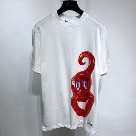 Oversized Dior and Kenny Scharf T shirt White