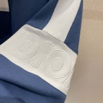 DIOR AND PARLEY Zipped Track Jacket Short Set Blue and White