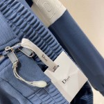 DIOR AND PARLEY Zipped Track Jacket Short Set Blue and White