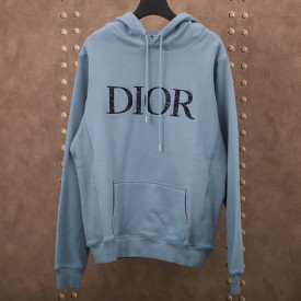 Dior Oversized Dior and Peter Doig Hoodies Blue Cotton Fleece