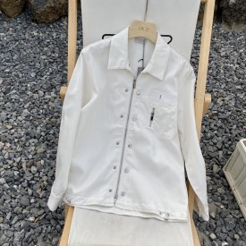 Dior AND SACAI Overshirt White Cotton Denim