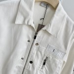 Dior AND SACAI Overshirt White Cotton Denim