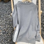 DIOR AND SACAI Sweatshirt Gray Cotton Fleece