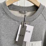 DIOR AND SACAI Sweatshirt Gray Cotton Fleece