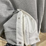 DIOR AND SACAI Sweatshirt Gray Cotton Fleece