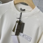 DIOR AND SACAI Sweatshirt Cream Cotton Fleece