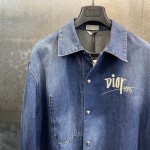 Dior AND SHAWN Overshirt Blue Cotton Denim