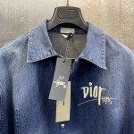 Dior AND SHAWN Overshirt Blue Cotton Denim