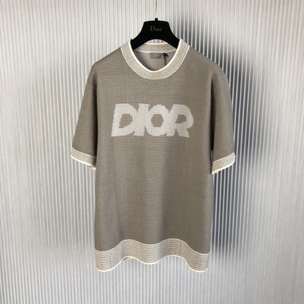 Dior Beige Cotton-Blend Tramato Knit