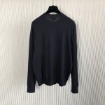 Dior Bobby Sweater Navy Blue Cashmere Jacquard