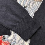 Dior Bobby Sweater Navy Blue Cashmere Jacquard