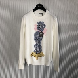 Dior Bobby Sweater Ecru Cashmere Jacquard