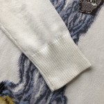 Dior Bobby Sweater Ecru Cashmere Jacquard