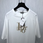 Relaxed-Fit DIOR BY ERL T-Shirt White Slub Cotton Jersey