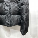 Dior Oblique Oversized Down Jacket Black Technical Jacquard