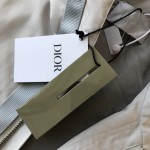 Dior HOODED PARKA Gray Technical Cotton Ottoman