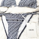 Dior oblique bikini swimsuit blue