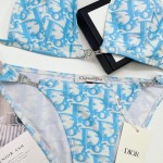 Dior oblique bikini swimsuit Light Blue