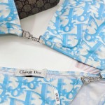 Dior oblique bikini swimsuit Light Blue