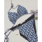 Dior oblique bikini swimsuit blue 