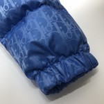 Dior Oblique Down Jacket Blue Jacquard