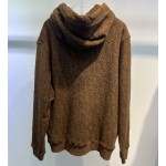 Dior Oblique Hooded Sweatshirt Brown Terry Cotton Jacquard