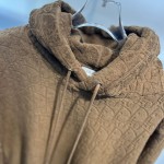 Dior Oblique Hooded Sweatshirt Brown Terry Cotton Jacquard