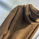 Dior Oblique Hooded Sweatshirt Brown Terry Cotton Jacquard