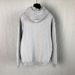 Dior Oblique Relaxed-Fit Hooded Sweatshirt Gray Terry Cotton Jacquard