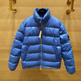 Dior Oblique Down Jacket Blue Jacquard 2023