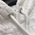 Dior oblique jacquard cotton terry hoodie white