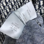 Dior Oblique Overshirt Beige and Navy Blue Cotton Knit