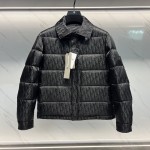 Dior Oblique Quilted Jacket Black Technical Jacquard