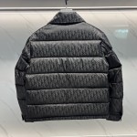 Dior Oblique Quilted Jacket Black Technical Jacquard