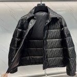 Dior Oblique Quilted Jacket Black Technical Jacquard