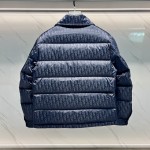 Dior Oblique Quilted Jacket Navy Technical Jacquard