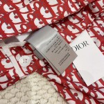 Dior Oblique Short-Sleeved Shirt Red and White Silk Twill Set