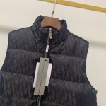 Dior Oblique Sleeveless Down Jacket Vest Black