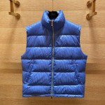 Dior Oblique Sleeveless Down Jacket Vest Blue