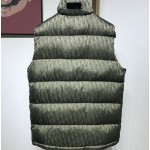 Dior Oblique Sleeveless Down Jacket Vest Khaki