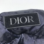 Dior Oblique Sleeveless Down Jacket Vest Navy Blue